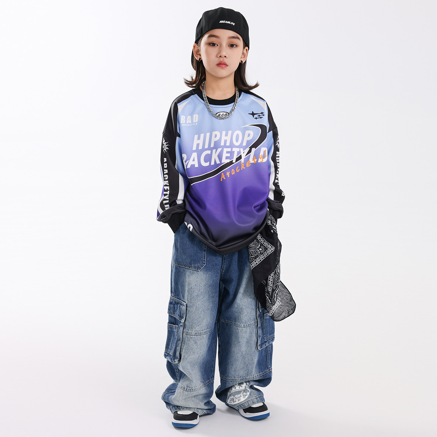 RACKETYLD街舞儿童潮服男童演出服嘻哈风炸街套装hiphop街舞童装,淘宝优惠券,粉丝福利购,淘宝优惠卷