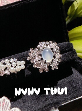 珠宝繁花似锦妃子笑花朵宝石戒指 富家千金 棉花糖满天星珠珠