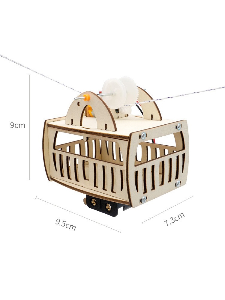 观光童缆车玩具模型儿d生iyG-38手工 制作中小学拼装索道车科技小 - 图2
