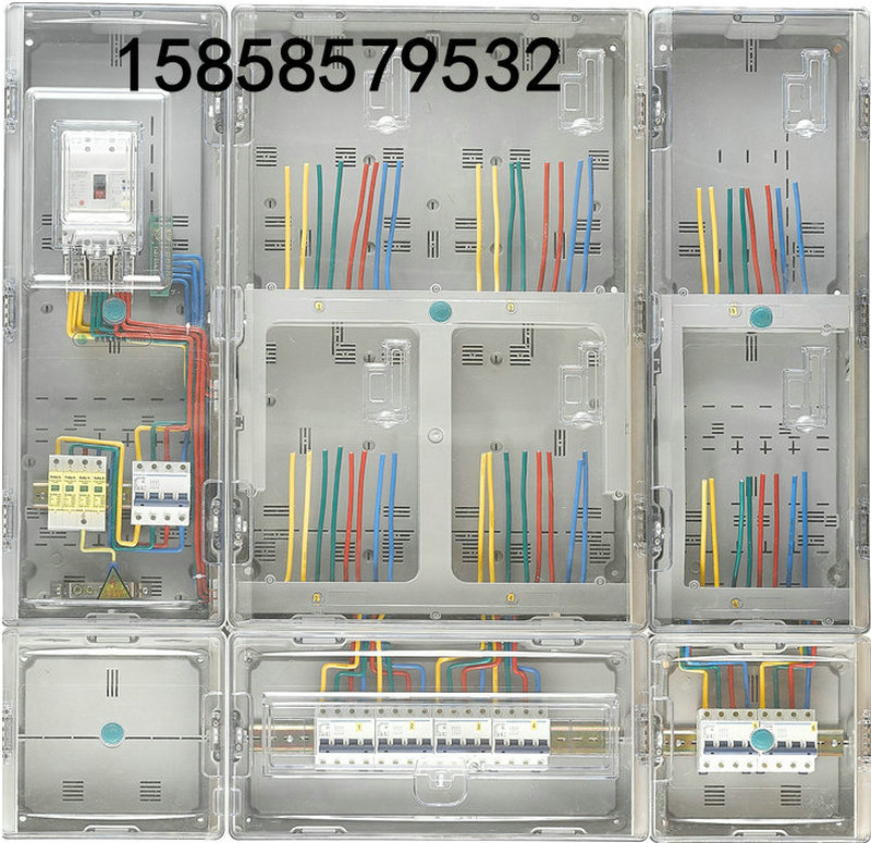 透明三相四线电表箱4户/6/8/10/12/14户插卡预付费三相动力箱380V - 图2