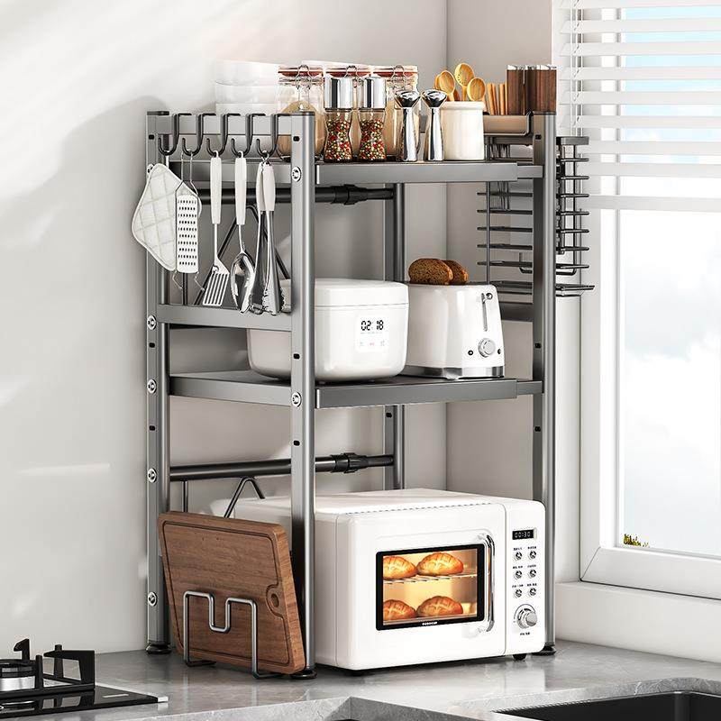 厨房微波炉架子置物架多功能支架多层家用烤箱台面电饭煲收纳架子,淘宝优惠券,粉丝福利购,淘宝优惠卷