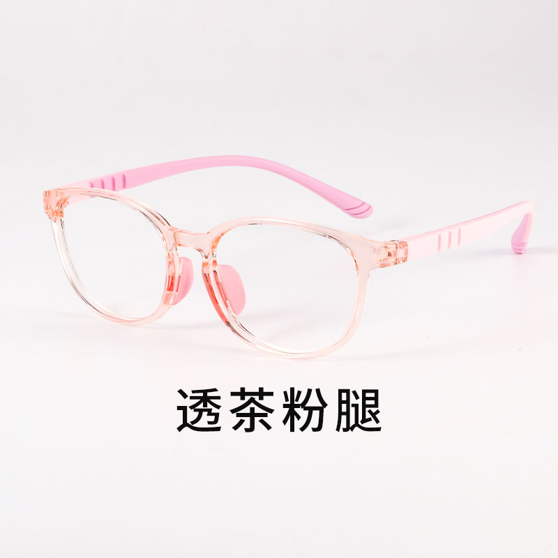 儿童近视眼镜框TR90超轻双色眼镜架复古防辐射蓝光抗疲劳护目眼镜-图0