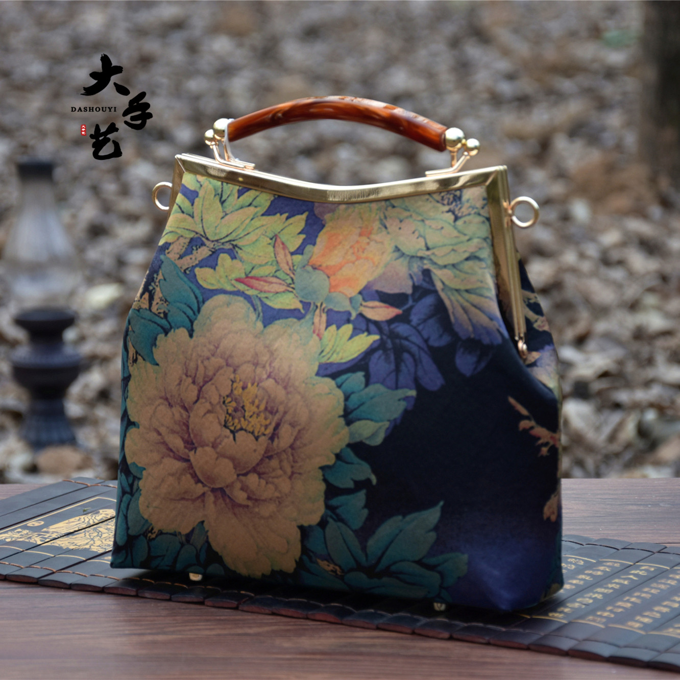 醉花容-旗袍包牡丹包汉服包宴会包手工包口金包古风包中国风包_虎窝淘