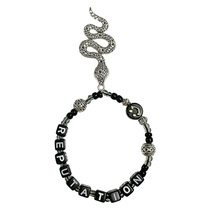 Taylor Swift Reutation Alphabet Diy Black Snake Bracelet