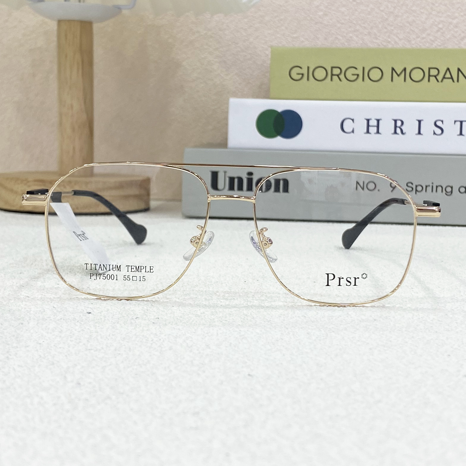 帕莎王源同款眼镜男款金属双梁斯文眼镜大框可配近视眼镜PJ75001 - 图3