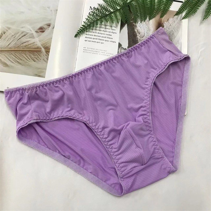性感日单男式弹力柔软面料简约条纹女版男士花边日常舒适三角内裤,淘宝优惠券,粉丝福利购,淘宝优惠卷