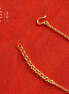 姜央纯银鎏金国风手链