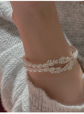 S925纯银韩版小众设计感复古打结手链韩国风个性简约首饰品