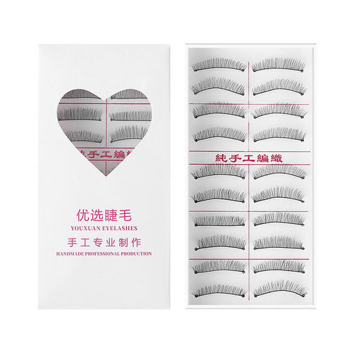 217假睫毛6盒装假睫毛手工短款棉线梗自然纤长浓密裸妆216睫毛 - 图3