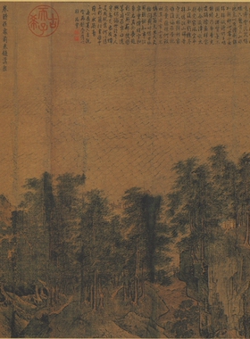 李唐江山小景图凝晖阁高清微喷