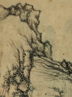 文征明千岳竞秀明国画挂轴高清