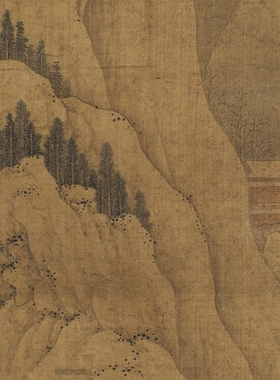 仇英仙山楼阁明国画挂轴高清