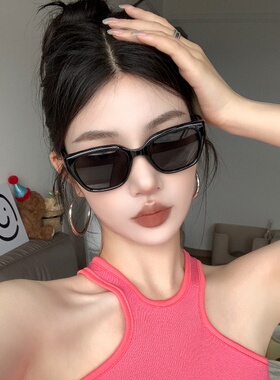 韩版GM猫眼方形显瘦防UV太阳镜