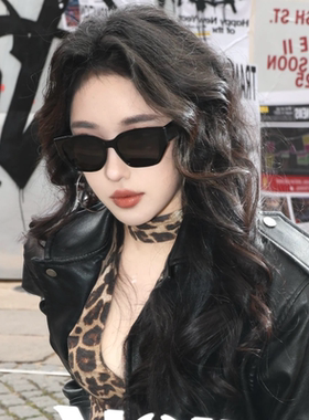 黑色猫眼墨镜女街拍高级网感欧美