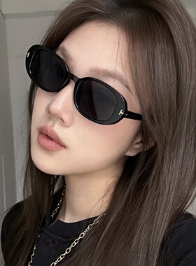 复古黑猫眼T字大框显瘦太阳镜