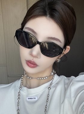 复古黑色轻奢高级感老钱风墨镜女