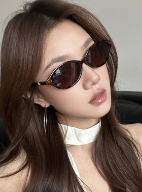 月神系列欧美豹纹复古高级感墨镜