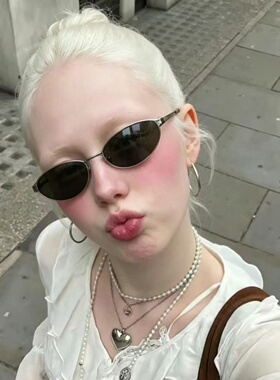 复古点钻猫眼GM防晒墨镜韩女
