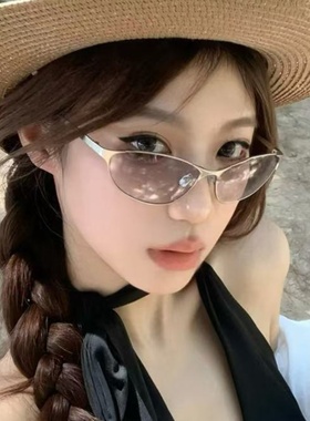 金属老钱风银框水银y2k欧美墨镜