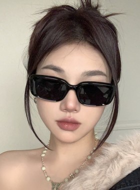 2025韩国新个性方形黑色太阳眼镜