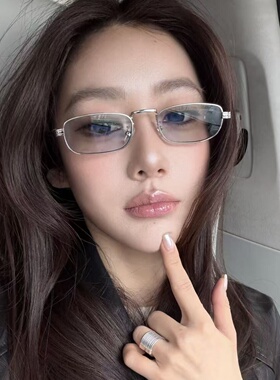 复古银框浅灰小脸显瘦太阳镜