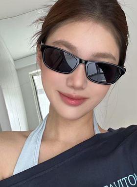 复古黑色猫眼墨镜遮阳防紫外线女