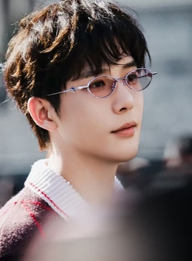 王安宇同款金属小框椭圆太阳眼镜