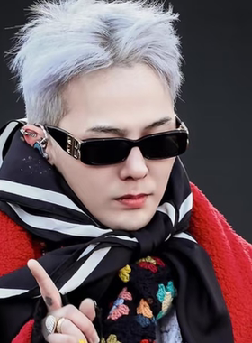 权志龙同款墨镜黑金老钱港风复古