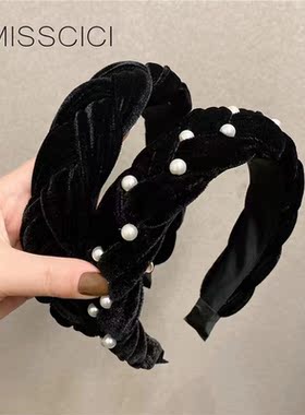 千惠珍珠编织辫子发卡