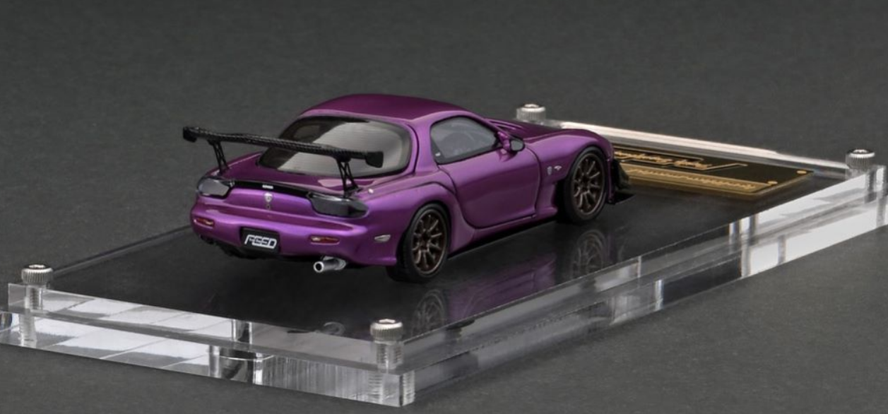 【超梦】IG 1:64 FEED 马自达 RX-7 FD3S 金屬紫 树脂车模型 - 图1