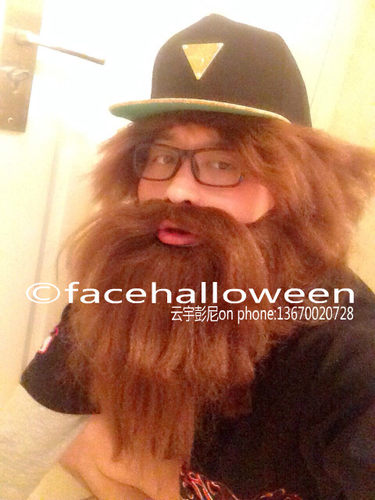 表演道具蓬松哈利波特里海格大胡子胡须+假发儿童圣诞节演出化妆 - 图1