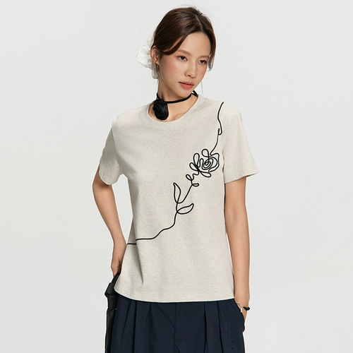 RAPPEYE Оригинальная дизайнерская трехмерная футболка, в американском стиле, оверсайз, круглый воротник, тренд сезона, в цветочек