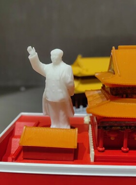 伟大领袖毛主席雕像微景观摆件爷爷微缩模型人天安门礼宾车饰品