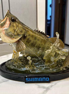 禧玛诺鲈鱼模型摆件手办
