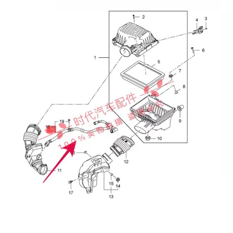新君 新君威探界 GL8S昂科威废气管 曲轴箱通风管 二通管/三通管 - 图2