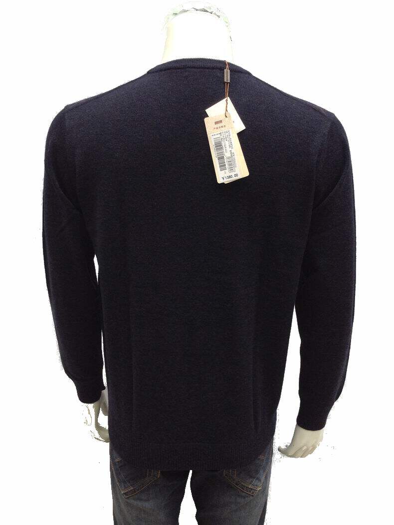 专柜正品海尔曼斯j746d21男式商务绅士保暖毛衣鸡心领长袖羊毛衫