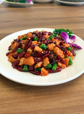 树脂仿真辣子鸡丁食物模型道具