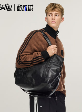 阿迪达斯Adidas x Song for the Mute联名款鸭舌帽皮面运动斜挎包