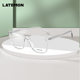 Latemon Langtemeng black frame glasses frame, plain face, slim square frame, myopia lens frame, L83102