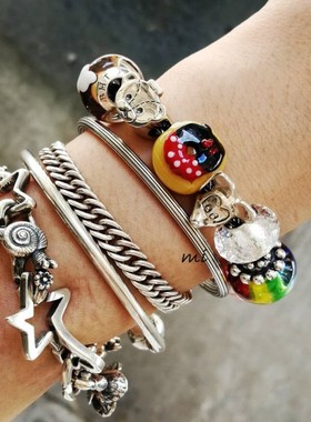 毕亨特s925银珠爱心珠盒子水果