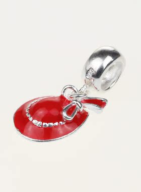 毕亨特纯银红色帽子吊坠手链项链