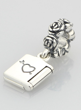 s925爱的笔记素银手链新款吊坠