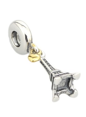 纯银圆形眼镜吊坠925银