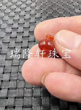 红玛瑙玉髓灯笼散珠配件珠