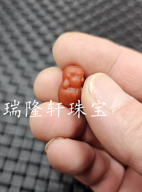南红色玛瑙通孔佛玉石散珠