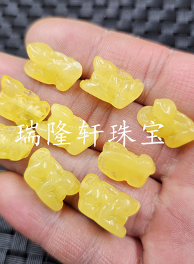 荧光浮盐水蜜蜡南瓜珠散珠
