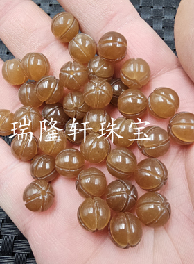且末糖色南瓜珠玉石散珠红糖色