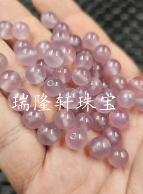 紫罗兰玛瑙圆珠玉石散珠
