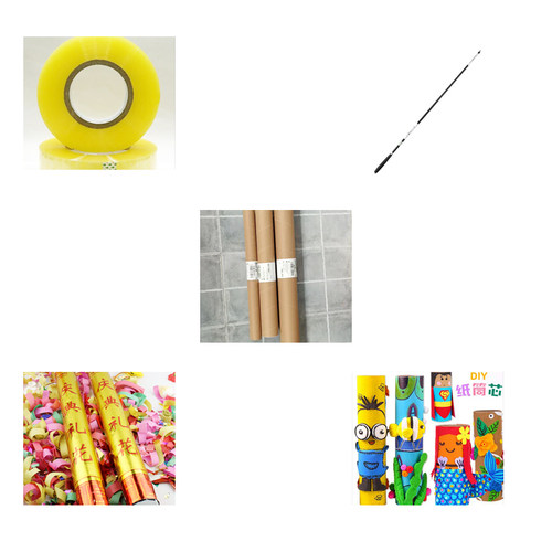 空心圆形纸筒纸管硬纸桶牛皮纸海报壁画收纳桶鱼竿灯管包装手工 - 图1