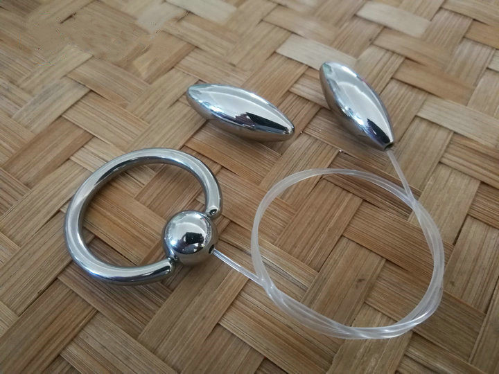 新品钛钢膀胱胶囊实心更重 男用终极爽刺激体验尿道圆滑滑进滑出